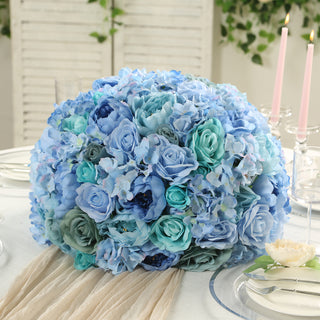 <span>Enchanting Blue Large Silk Rose Flower Balls 20"</span> <span>Enchanting Blue Large Silk Rose Flower Balls 20"</span>
