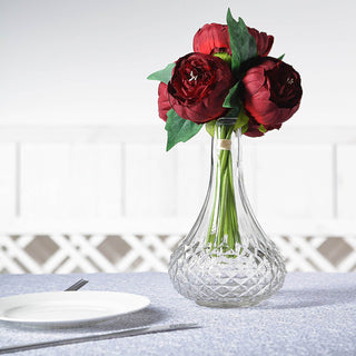 5 Flower Head Burgundy Peony Bouquet | Artificial Silk Peonies Spray 5 Flower Head Burgundy Peony Bouquet | Artificial Silk Peonies Spray