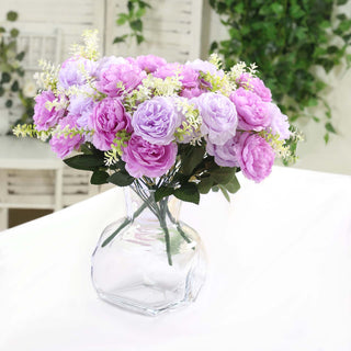 High-Quality Artificial Silk Lavender Lilac Peony Flower Bouquet High-Quality Artificial Silk Lavender Lilac Peony Flower Bouquet