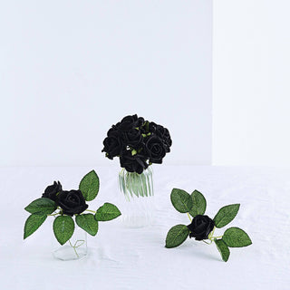 Elegant Black Artificial Foam Flowers for Stunning Event Decor