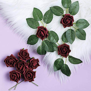 Create a Captivating Atmosphere with Burgundy Artificial Foam Flowers Create a Captivating Atmosphere with Burgundy Artificial Foam Flowers