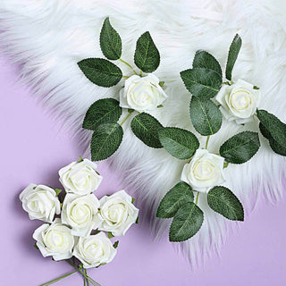 Create a Timeless and Elegant Atmosphere with 24 Ivory Artificial Foam Roses Create a Timeless and Elegant Atmosphere with 24 Ivory Artificial Foam Roses