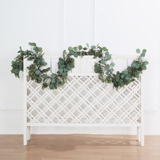 Create Stunning Event Decor with the Real Touch Green Artificial Eucalyptus/Boxwood Leaf Garland Vine