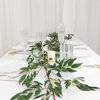 Create a Natural and Inviting Atmosphere with the Green Real Touch Artificial Willow Leaf Garland Create a Natural and Inviting Atmosphere with the Green Real Touch Artificial Willow Leaf Garland