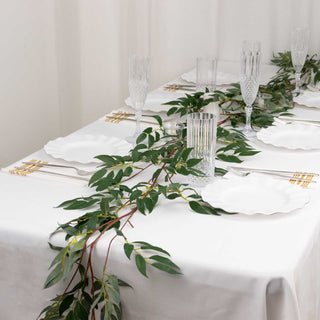 Add a Touch of Natural Beauty with the Green Real Touch Artificial Willow Leaf Garland Add a Touch of Natural Beauty with the Green Real Touch Artificial Willow Leaf Garland