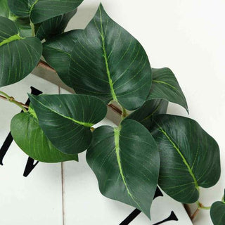 Add a Touch of Natural Green with the 5ft Green Real Touch Artificial Poplar Leaf Garland