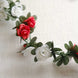 2 Pack 8ft Red Ivory Artificial Silk Flower Garland Rose Vines