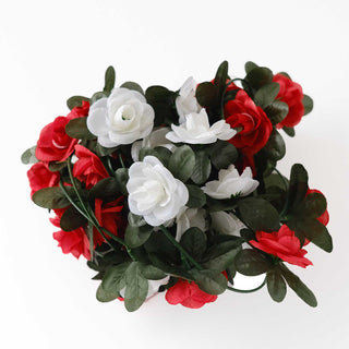 Lifelike Red Ivory Artificial Flower Vines