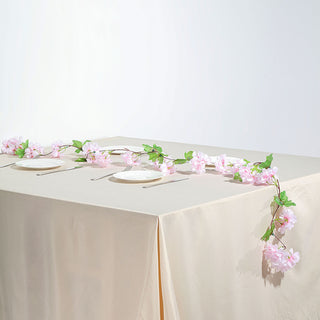 Add a Touch of Elegance with Blush Artificial Cherry Blossom Flower Garland Add a Touch of Elegance with Blush Artificial Cherry Blossom Flower Garland