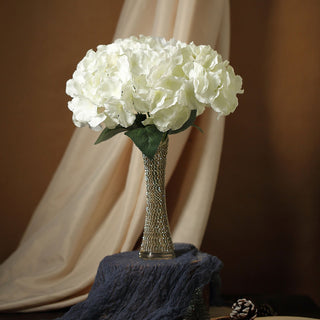 Cream Artificial Silk Hydrangea Flower Bouquets Cream Artificial Silk Hydrangea Flower Bouquets