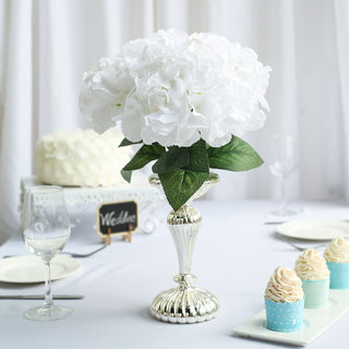 Create Unforgettable Wedding Decor with White Artificial Silk Hydrangea Flower Bouquets