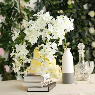 Enhance Your Event Decor with White Artificial Silk Hydrangea Flower Branches