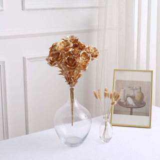 Add a Touch of Luxury with Metallic Gold Faux Rose Bouquets Add a Touch of Luxury with Metallic Gold Faux Rose Bouquets