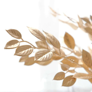 Crafting Magical Moments with Fake Metallic Gold Ruscus Leaf Stems Crafting Magical Moments with Fake Metallic Gold Ruscus Leaf Stems