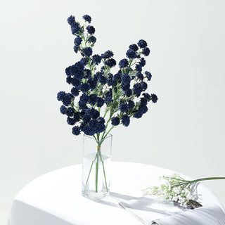 Add Elegance to Your Event with Navy Blue Artificial Chrysanthemum Mum Flower Bouquets