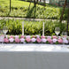 6 Pack Blush Dusty Rose Silk Flower Panel Table Runner, Artificial Floral Arrangements