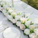 6 Pack Cream Ivory Silk Rose Flower Panel Table Runner, Artificial Floral Arrangements