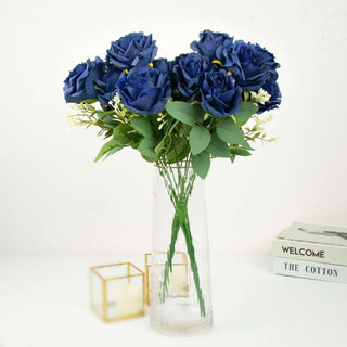 Add Elegance to Any Space with Real Touch Navy Blue Artificial Rose Flower Bouquets Add Elegance to Any Space with Real Touch Navy Blue Artificial Rose Flower Bouquets