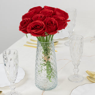 Lifelike Red Artificial Silk Roses Lifelike Red Artificial Silk Roses