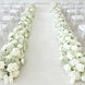 Pre-Arranged Silk Flower Table Runner 40x16inch – White Roses, Hydrangeas & Baby's Breath Wedding