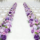 Pre-Arranged Silk Flower Table Runner 40x16inch Mixed Lavender Lilac – Roses, Hydrangeas