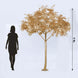 7ft Golden Faux Leaf Trees with Natural-Look Trunks – Floor Décor for Venues & Events