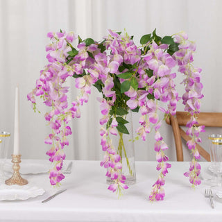 Transform Your Event with Lavender Lilac Artificial Silk Hanging Wisteria Flower Vines Transform Your Event with Lavender Lilac Artificial Silk Hanging Wisteria Flower Vines