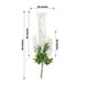 5 Pack | 44inch White Artificial Silk Hanging Wisteria Flower Vines