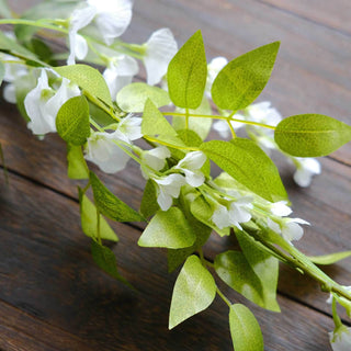 Artificial White Wisteria Flower Hanging Vines Artificial White Wisteria Flower Hanging Vines