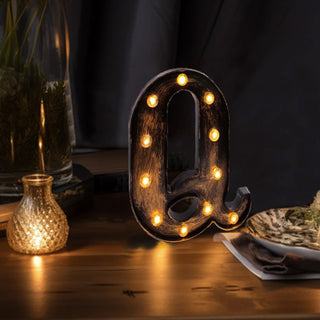 Create a Timeless Ambiance with the Antique Black LED Marquee Letter