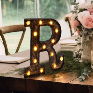 Add a Touch of Vintage Elegance with the Antique Black LED Marquee Alphabet Letter Sign