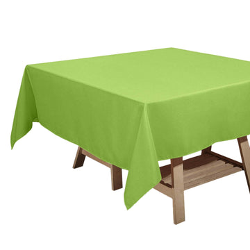 70"x70" Apple Green Square Seamless Polyester Tablecloth