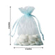 10 Pack | 4x6inch Baby Blue Organza Drawstring Wedding Party Favor Gift Bags - Clearance SALE
