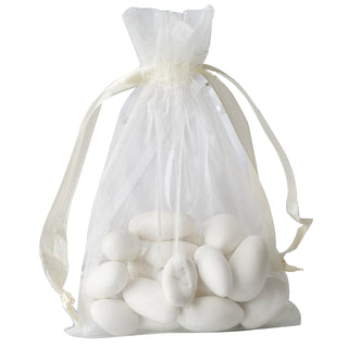 Bulk Ivory Organza Drawstring Bags for All Your Event Needs