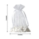 10 Pack | 6x9inches White Organza Drawstring Wedding Party Favor Gift Bags
