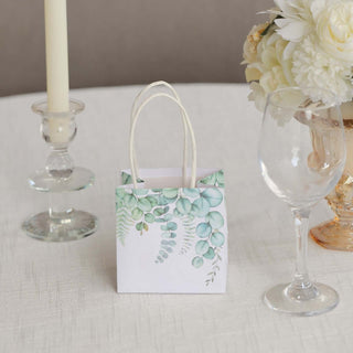 Cherish Your Special Moments with White Green Eucalyptus Leaves Goodie Bags Cherish Your Special Moments with White Green Eucalyptus Leaves Goodie Bags