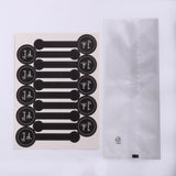 50 Pack Clear Black Dotted Plastic Goodie Gift Bags with Thank You Paper Stickers
