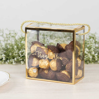 Versatile Clear Gold Candy Gift Boxes