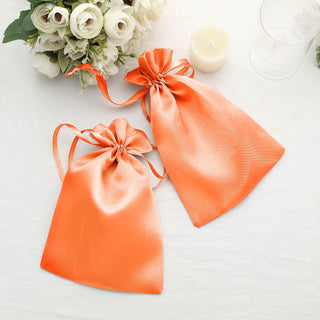 Peach Satin Favor Bags for Wedding and Party Gifts Peach Satin Favor Bags for Wedding and Party Gifts