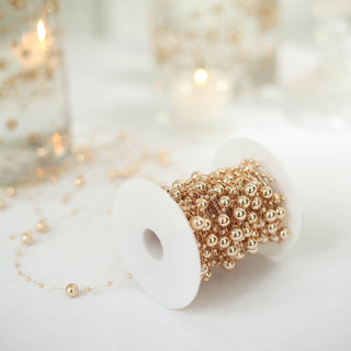 Create Stunning Event Decor with Faux Pearl String Beads Vase Filler Garland Roll