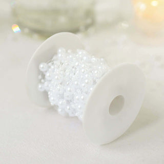 Enhance Your Event Decor with White Faux Pearl String Beads Roll Enhance Your Event Decor with White Faux Pearl String Beads Roll