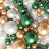 200Pcs Assorted Green, Gold and White Lustrous Faux Pearl Beads Vase Fillers#whtbkgd