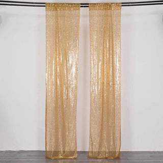 Elevate Your Event Decor with Gold Sequin Mesh Backdrop Drapery Panels Elevate Your Event Decor with Gold Sequin Mesh Backdrop Drapery Panels