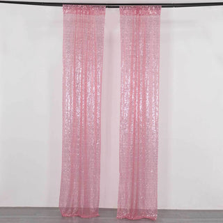 Elevate Your Event with Pink Sequin Mesh Backdrop Drapery Panels Elevate Your Event with Pink Sequin Mesh Backdrop Drapery Panels