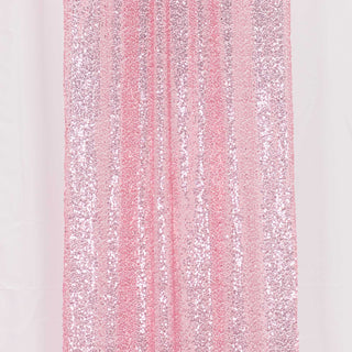 Glamorous and Practical Pink Sequin Mesh Curtains Glamorous and Practical Pink Sequin Mesh Curtains