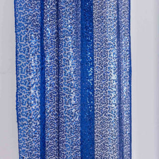 Experience the Perfect Fusion of Style and Functionality with Royal Blue Sequin Mesh Backdrop Drapery Panels Experience the Perfect Fusion of Style and Functionality with Royal Blue Sequin Mesh Backdrop Drapery Panels