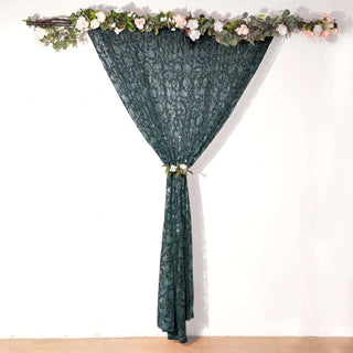 Add a Touch of Opulence to Your Event with the 8ftx8ft Hunter Emerald Green Embroider Sequin Backdrop Curtain Add a Touch of Opulence to Your Event with the 8ftx8ft Hunter Emerald Green Embroider Sequin Backdrop Curtain