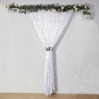 Versatile and Stylish Silver Embroider Sequin Backdrop Curtain