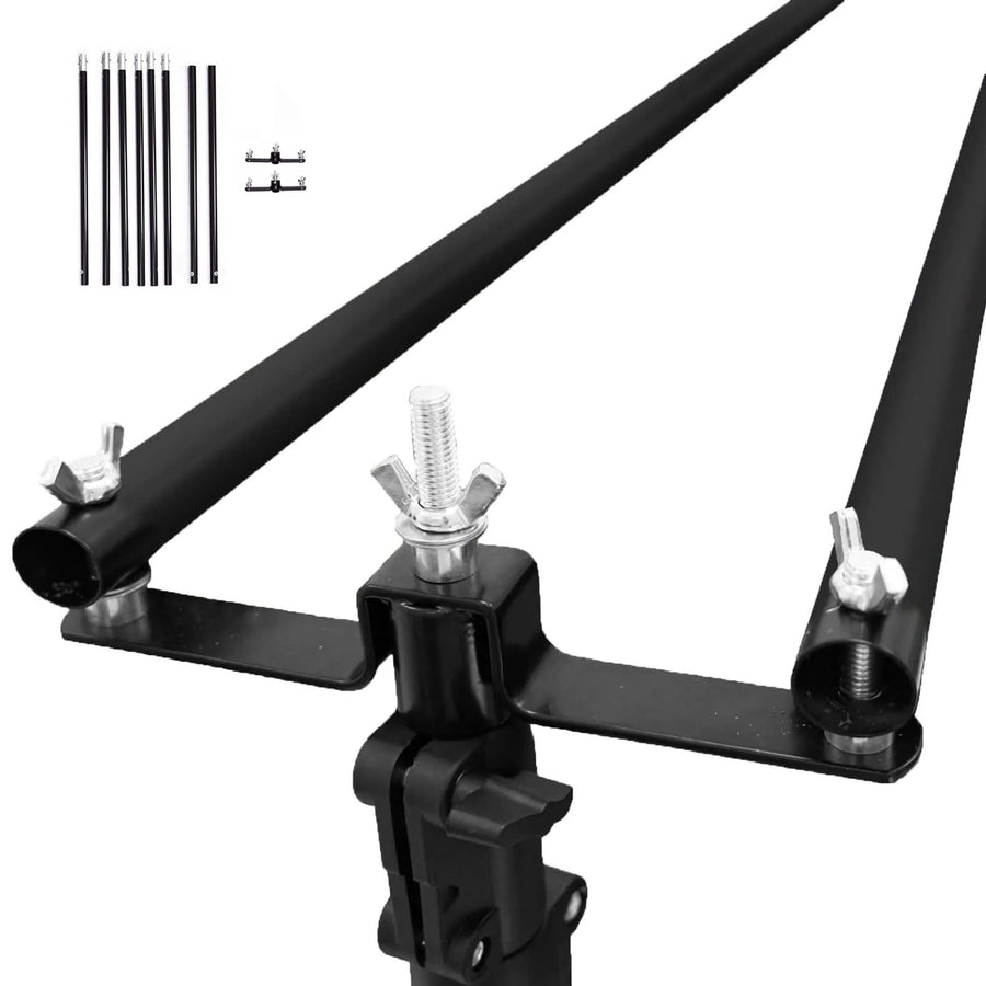 10ft DIY Triple Cross Bars & Mounting Brackets For Backdrop Stands