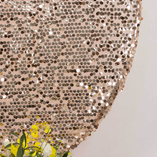 <strong>Rose Gold Big Payette Sequin Wedding Arch Cover</strong> <strong>Rose Gold Big Payette Sequin Wedding Arch Cover</strong>